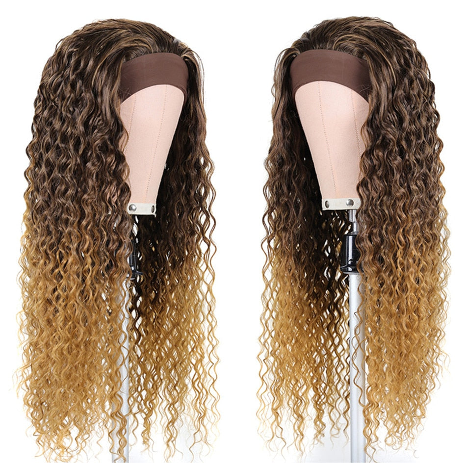 Deep Wave Highlight Synthetic Headband Wig