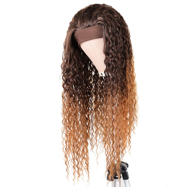 Deep Wave Highlight Synthetic Headband Wig