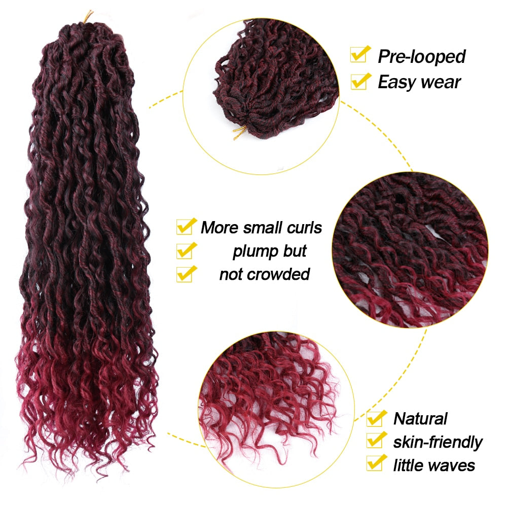Goddess Locs Crochet Hair River Locs 9 Packs