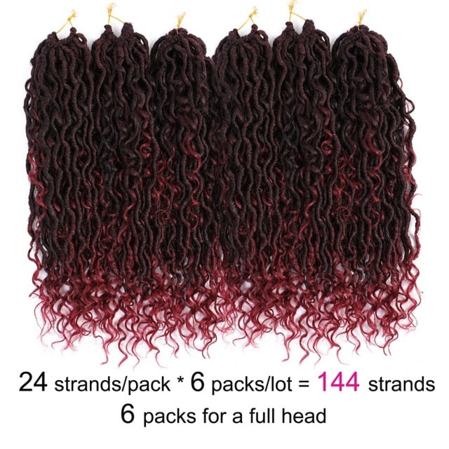 Goddess Locs Crochet Braids 6 Pack