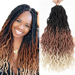 Synthetic Crochet Curly Faux Locs Gypsy Braiding Hair