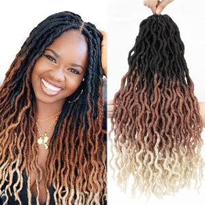 Synthetic Crochet Curly Faux Locs Gypsy Braiding Hair