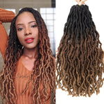 Synthetic Crochet Curly Faux Locs Gypsy Braiding Hair