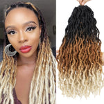 Synthetic Crochet Curly Faux Locs Gypsy Braiding Hair