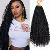 #1B Synthetic Goddess River Locs With Curly Ends Pre Looped Braiding Hair