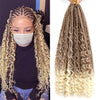 P27/613 Synthetic Goddess River Locs With Curly Ends Pre Looped Braiding Hair