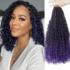 T1B/Purple Synthetic Goddess River Locs With Curly Ends Pre Looped Braiding Hair