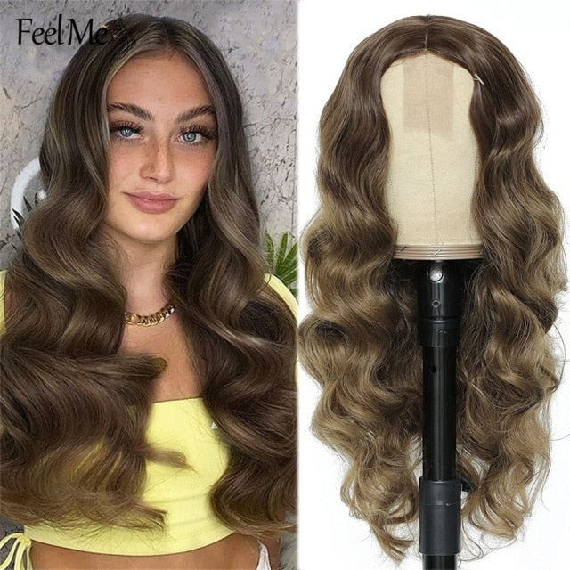Synthetic 24in Wavy Lace Front Wig