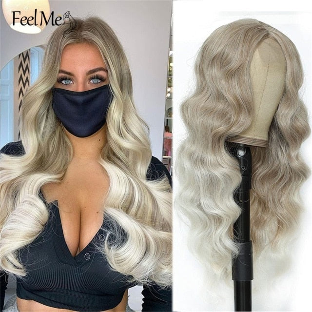 Synthetic 24in Lace Front Wavy Wig