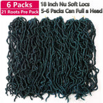 Faux Locs Green 3 Tone Synthetic Hair