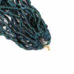 Faux Locs Green 3 Tone Synthetic Hair