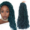 Faux Locs Green 3 Tone Synthetic Hair
