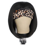 Straight Human Hair Bob Headband Wig