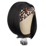 Straight Human Hair Bob Headband Wig