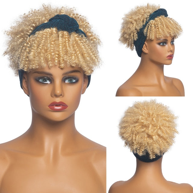 Synthetic Short Kinky Curly Wrap Wig
