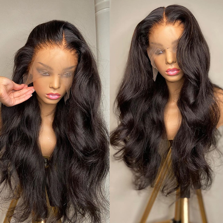 Body Wave Human Hair Pre Plucked With Baby Hair Brazilian Remy 13x4 Hd Lace Frontal Wigs