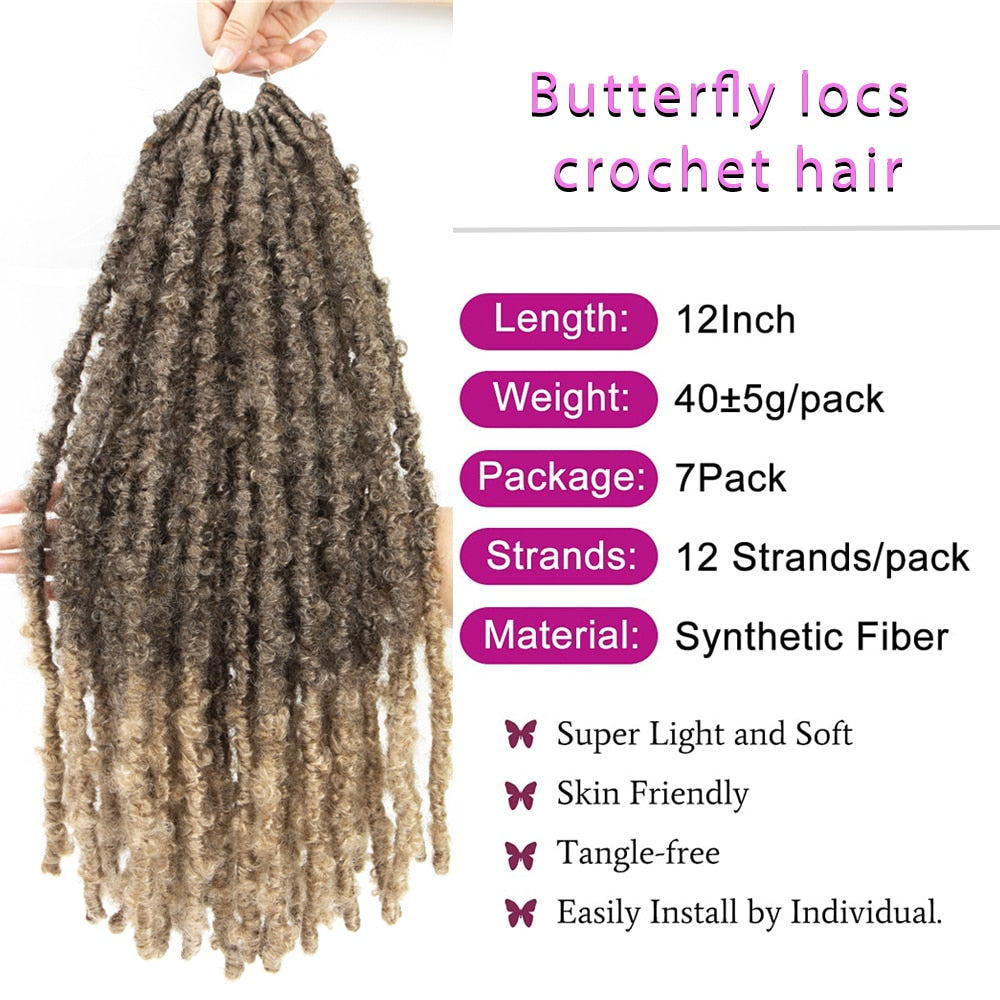 Distressed Butterfly Locs Crochet Hair Long Braids