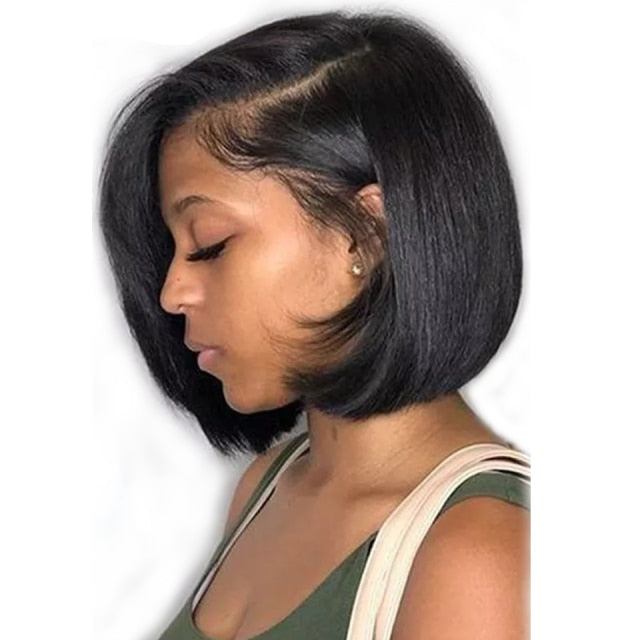 Short Bob Brazilian Human Hair Straight 10inch Wig