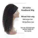 Kinky Curly Synthetic Headband Wig