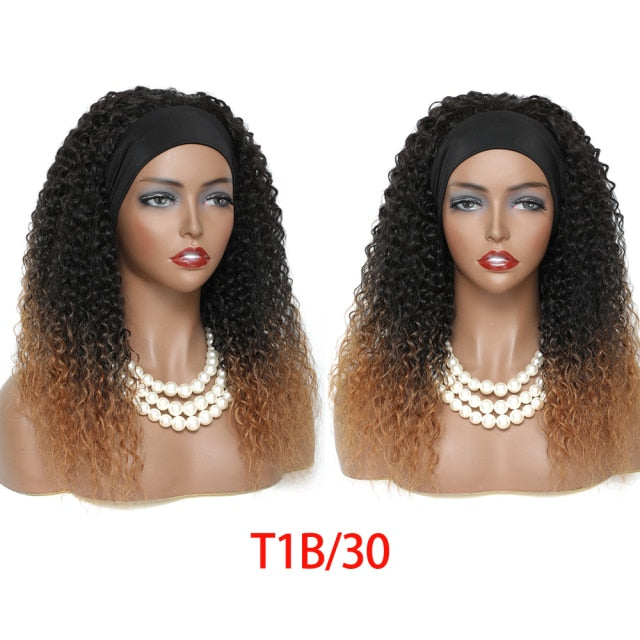 Kinky Curly Synthetic Headband Wig