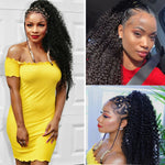 Kinky Curly Drawstring Ponytail Human Hair Extensions