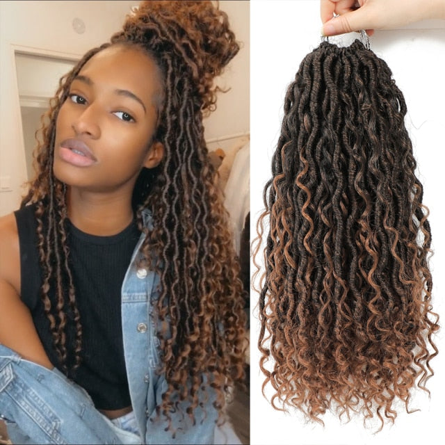 Synthetic Bohemian Faux Locs 6 Pack Bundle T1B/30