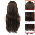 Brown Colored Natural Wave Synthetic Wigs