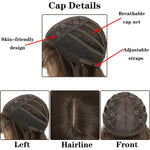 Brown Colored Natural Wave Synthetic Wigs